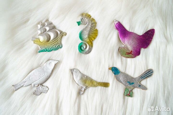 Винтажные елочные игрушки СССР (8 лотов)