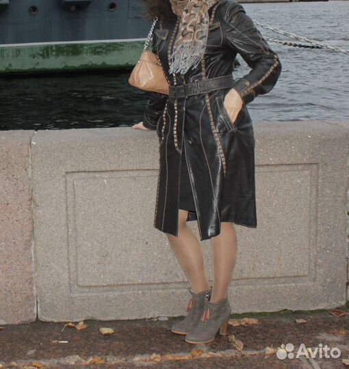 Кожаный плащ женский натуральная кожа