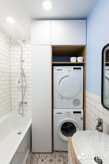 Шкаф в ванную комнату для стиральной машины