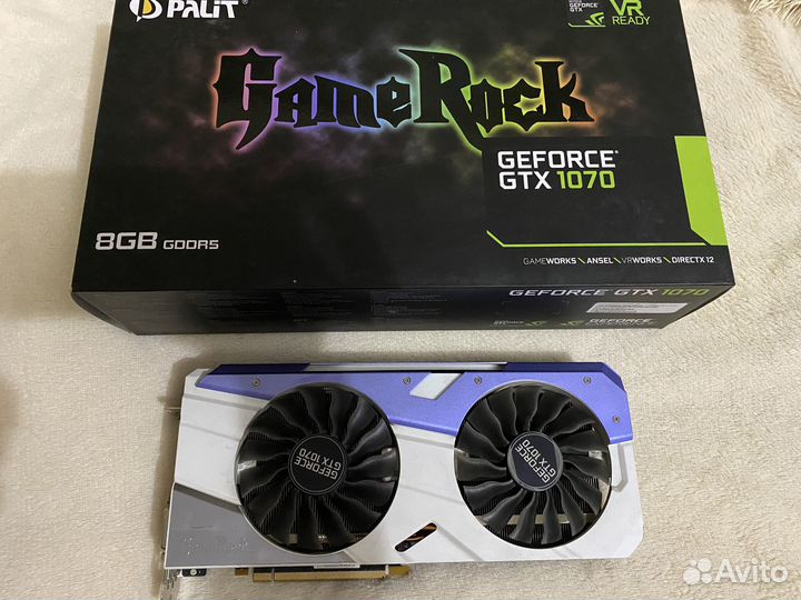 Видеокарта Palit GeForce GTX 1070 Gamerock 8GB