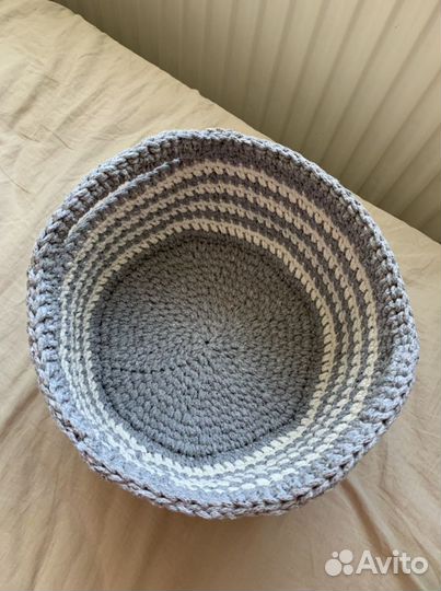 Корзина интерьерная вязаная 19*14 см