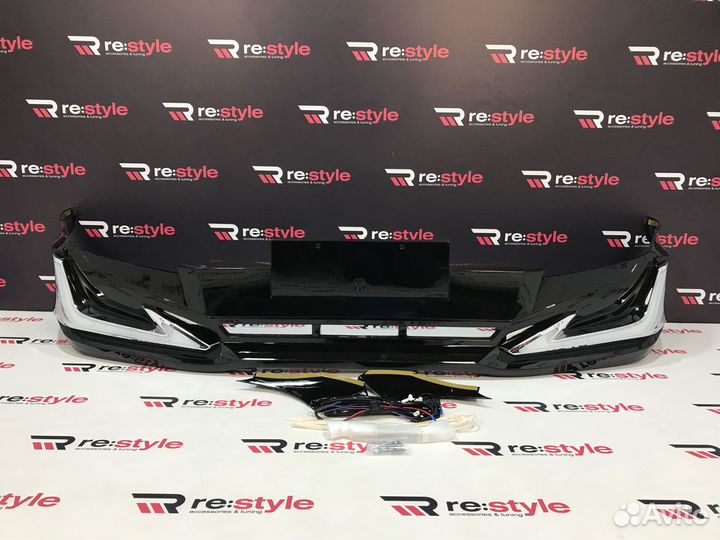 Губа передняя Toyota Land Cruiser Prado 120 LED