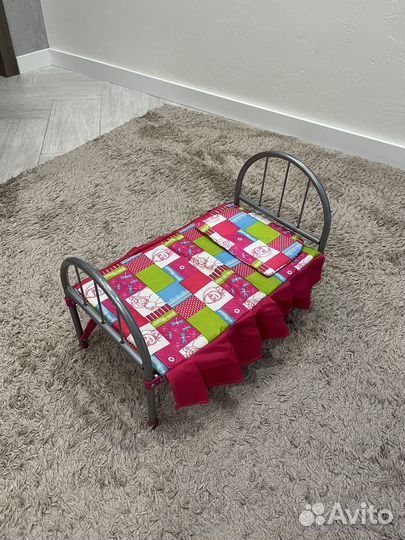 Кукольная кроватка металлическая
