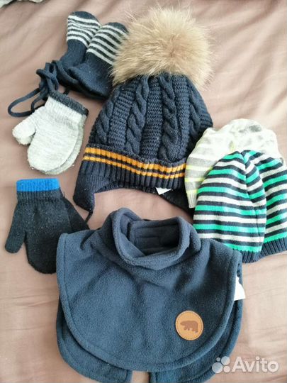 Шапки, варежки на 1-2 года