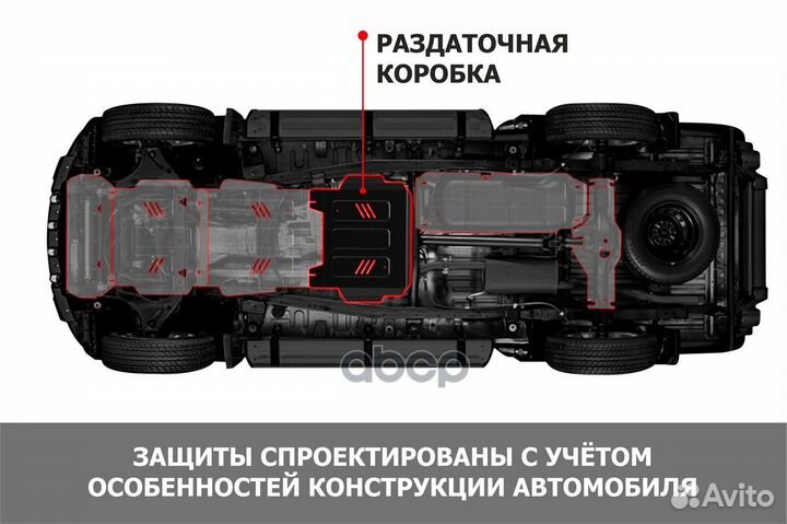 Защита рк, штампованная, сталь 1.8 мм, с крепеж