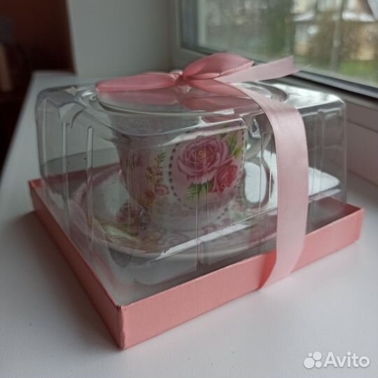 Кружка с блюдцем подарочный набор