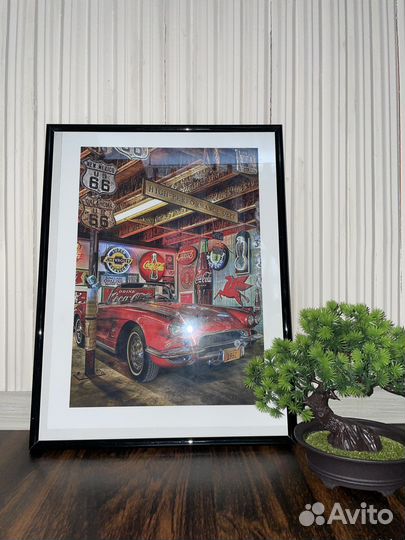 Постер-ретро автомобиль