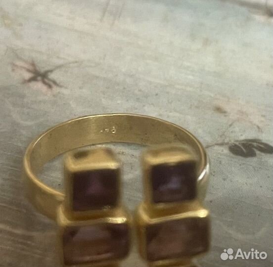 Серебряное кольцо с аметистом 925