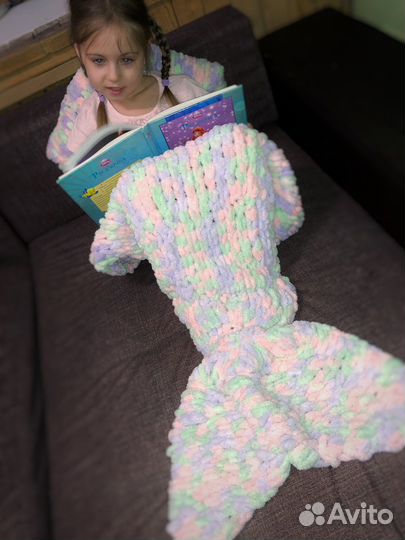 Плед Хвост русалки и акула