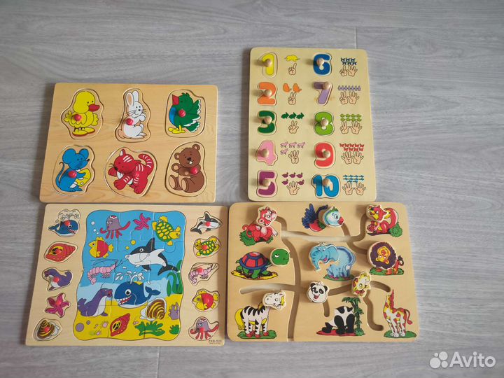 Развивающие деревянные игрушки для малышей