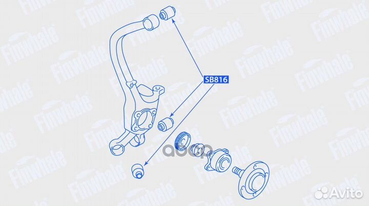 Сайлентблок цапфы hyundai sonata EF 04- (тагаз)