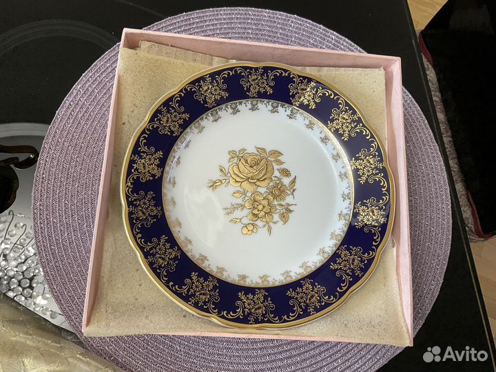 Чайный сервиз новый комплект Leander кобальт