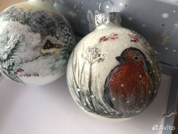 Авторские ёлочные шары ручной росписи