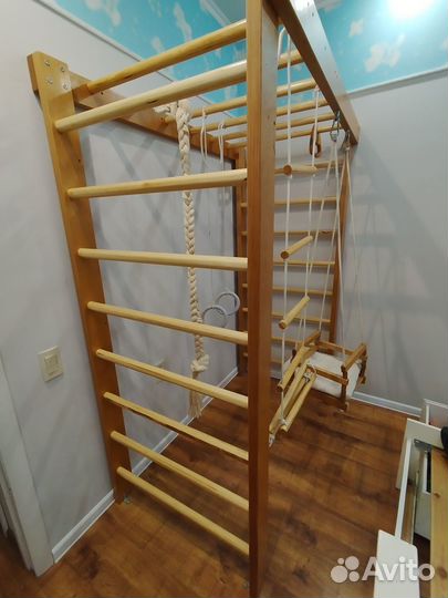 Шведская стенка, детский деревянный спорткомплекс