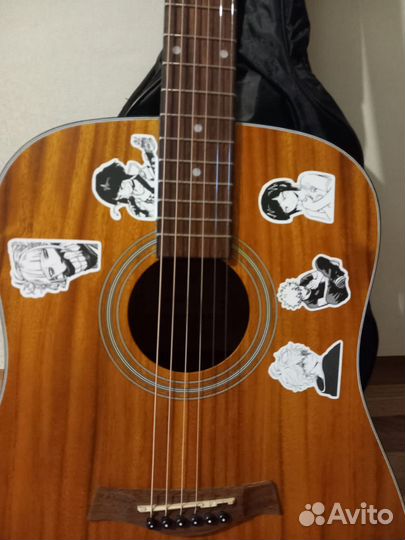 Акустическая гитара с чехлом flight D-175 AC