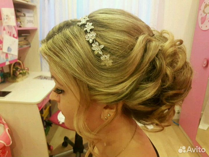 Свадебная прическа и макияж