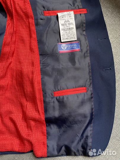 Школьный костюм синий 158 р пиджак/брюки