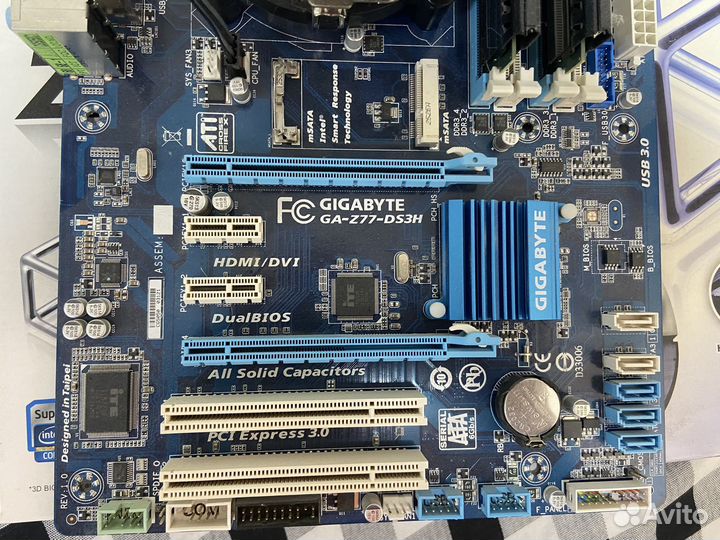 Материнская плата с процессором и памятью и ссд