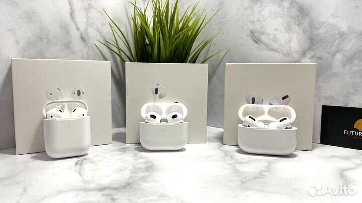 Airpods 2/3/pro/pro 2 (гарантия+доставка)