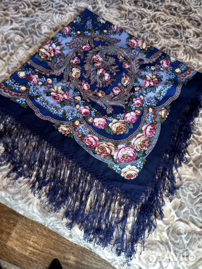 Павловопосадский платок шерсть 1.5 м 1.5м