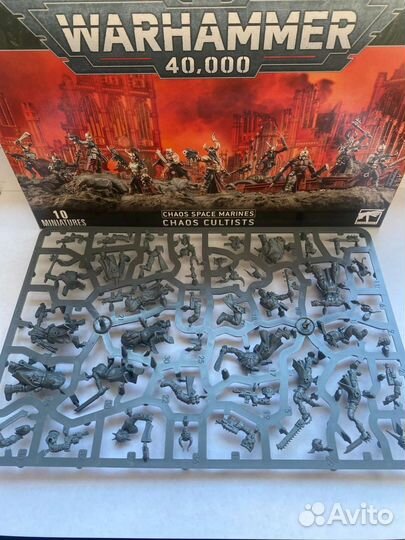 Warhammer 40000 chaos cultists (20 миниатюр)