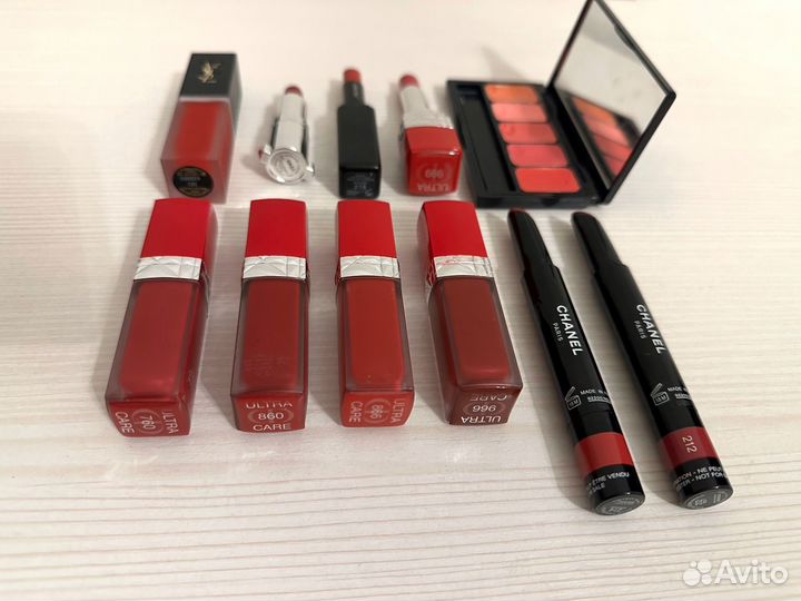 Красные помады Chanel, Dior, Givenchy, Shiseido