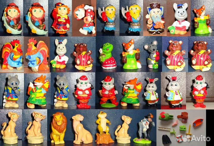 Игрушки из киндерсюрпризов и ландринов