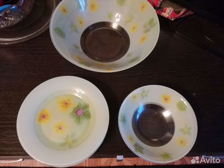 Тарелки Люминак.20 см 6 шт, салатник большой