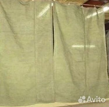 Штора в гараж из брезента, пошив