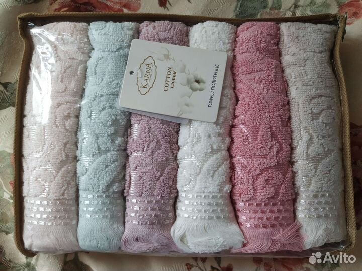 Набор жаккардовых полотенец 30х50 (6 шт) Турция