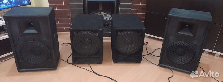 Колонки Сабвуферы Pro 2100W 4шт D12