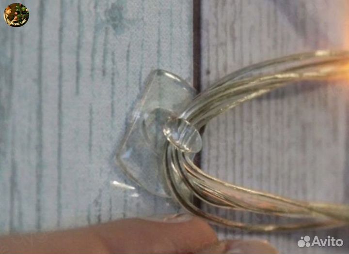 Держатели для проводов и гирлянд - прозрачные