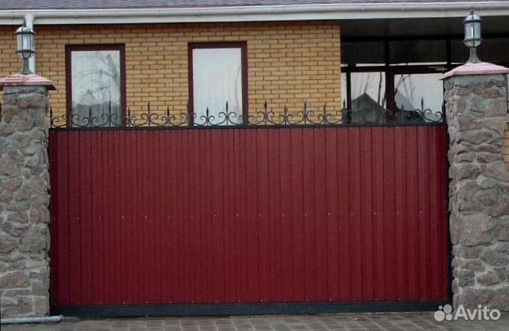 Откатные ворота качественно прочные
