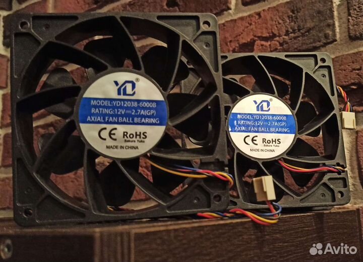 Вентилятор кулер для Asiс antminer L3+ 2.7А 120мм