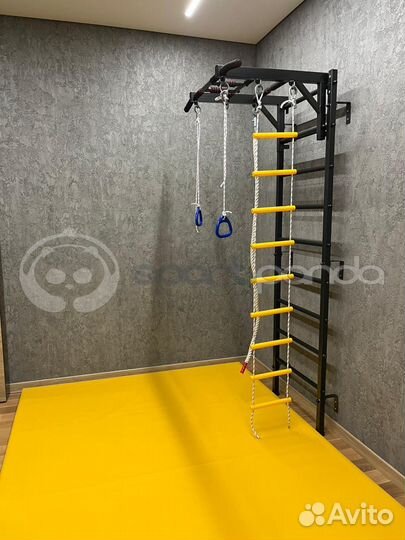 Борцовский ковер на карманах, 2x2 м