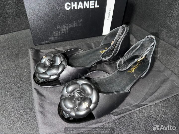 Босоножки балетки женские Chanel