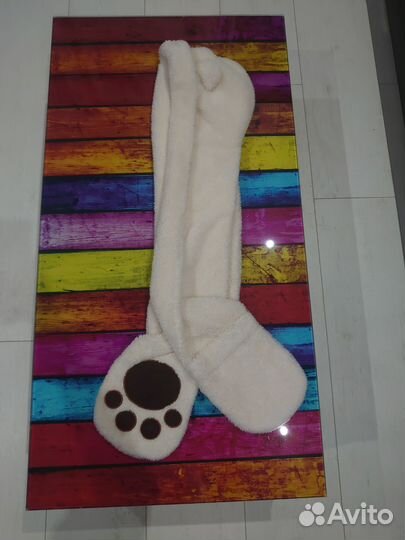 Шапка-шарф-рукавицы Мишка с ушками