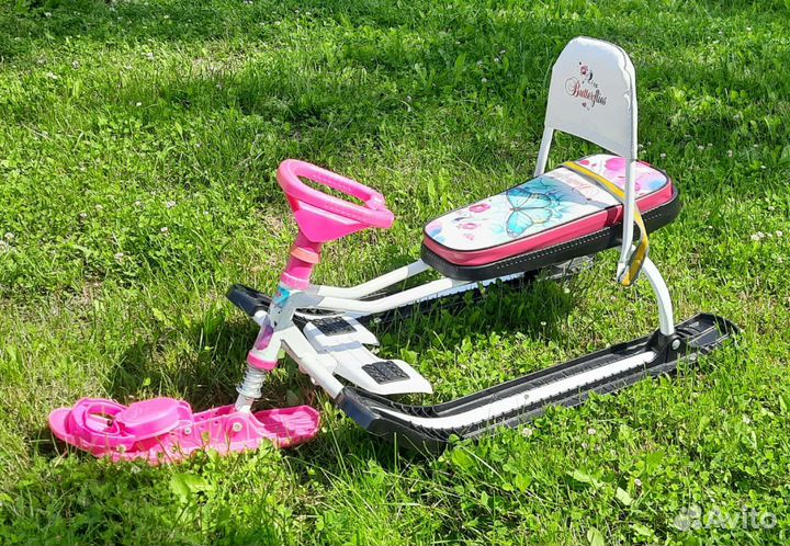 Снегокат детский со спинкой