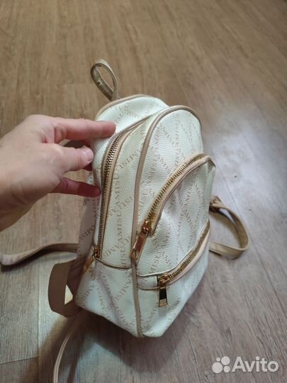 Рюкзак женский кожаный бежевый