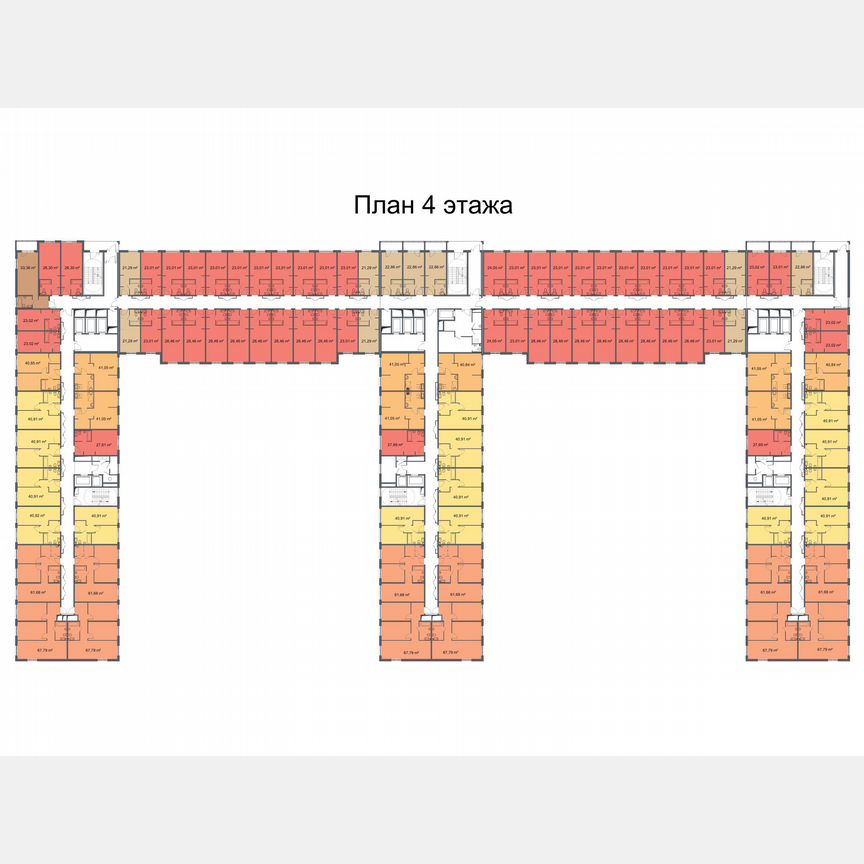 1-к. апартаменты, 41,1 м², 10/24 эт.