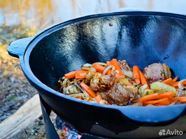 Узбекский чугунный казан 10 л