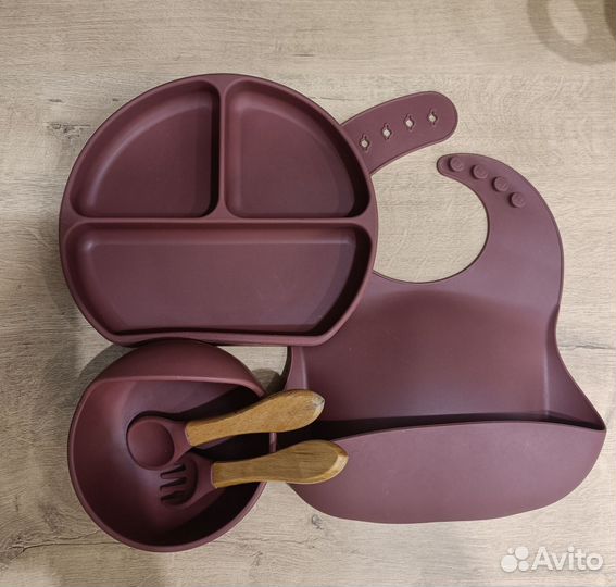 Набор детской силиконовой посуды