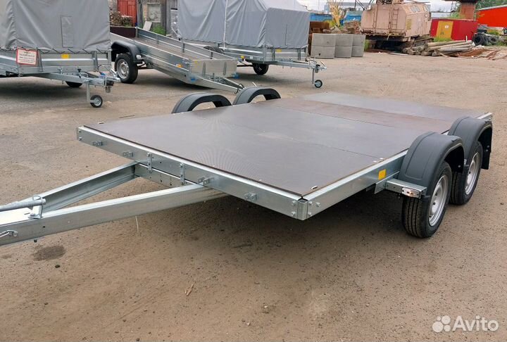 Двухосный прицеп-платформа без бортов 3.5х1.95 R13