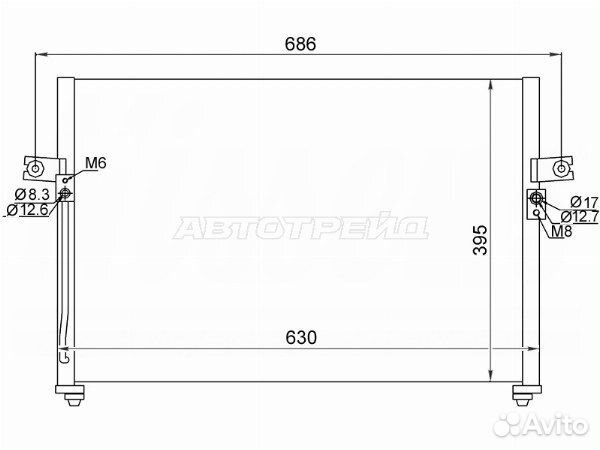 Радиатор кондиционера hyundai H1/starex 97-07