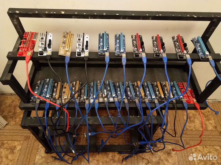 Райзер pci-e Рейзер Riser molex 6pin