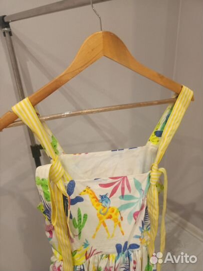 Платье Сарафан летний 164 с животными