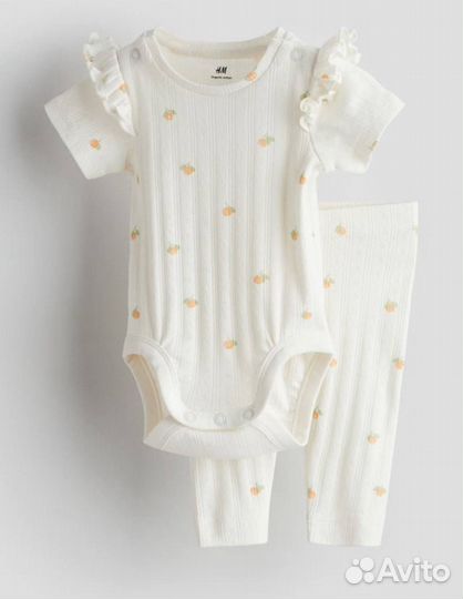 Комплект боди ползунки новый h&m 50,56,62,68