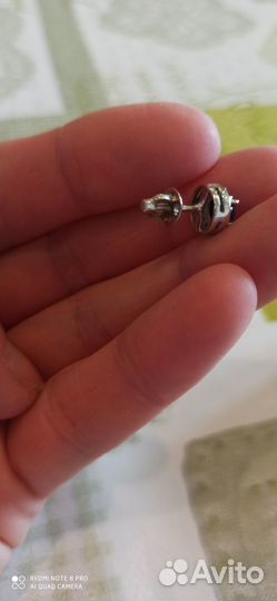 Серьги с натуральными сапфирами