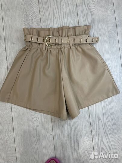 Шорты женские кожанные