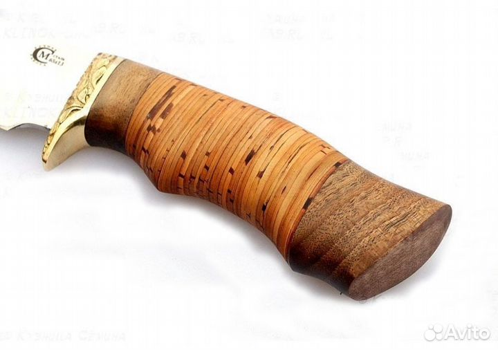 Нож Близнец литье береста
